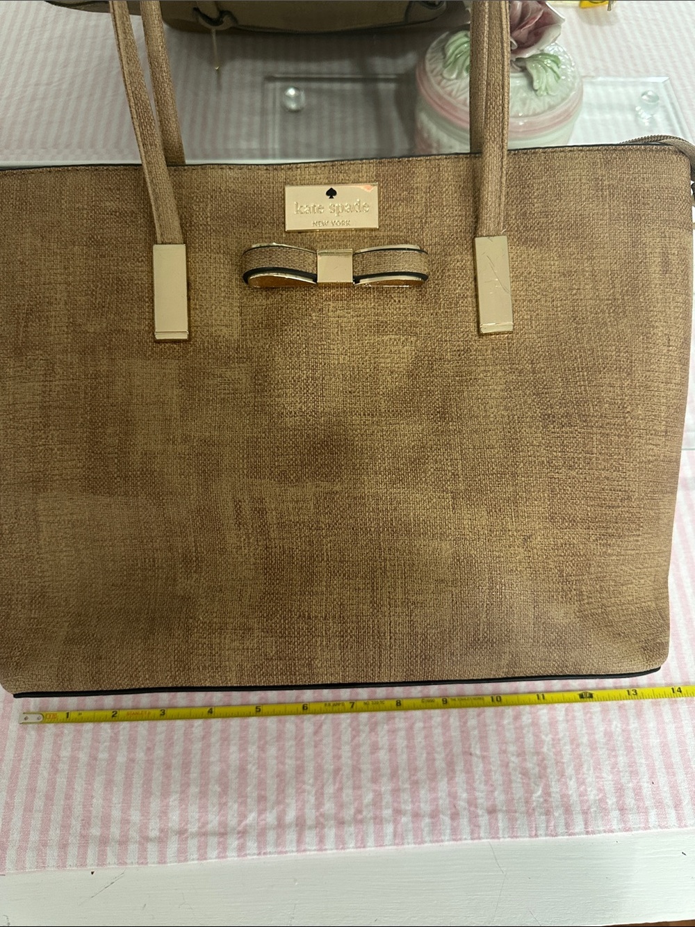 kate spade Tan Bow-Accent Tote - Picture 8 of 10